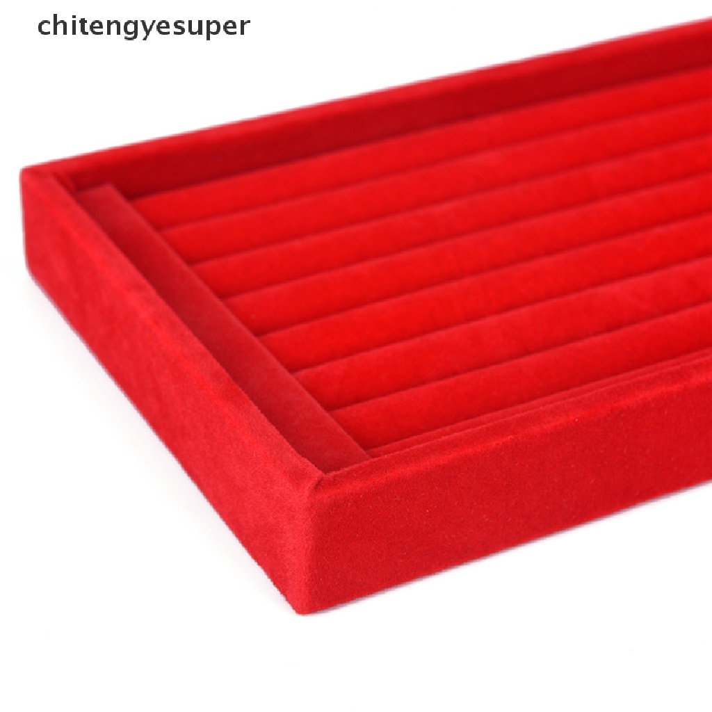 Hộp sắp xếp trưng bày vòng cổ bông tai khuyên tai bằng nhung tiện lợi