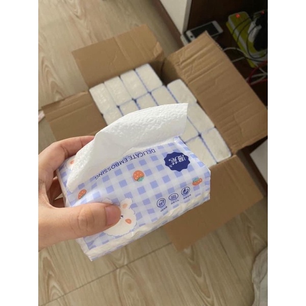 Bán sỉ 10 gói giấy ăn thỏ vỏ xanh 4 lớp bịch 176 tờ