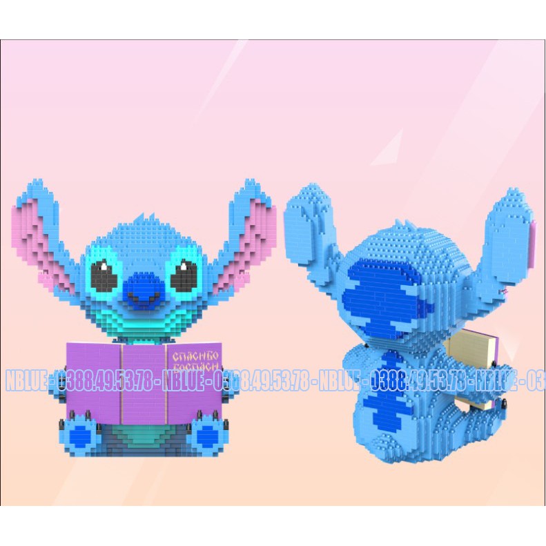 Đồ chơi lắp ráp lego Stich dễ thương nano blocks mô hình lắp ghép trang trí bàn học NBlue