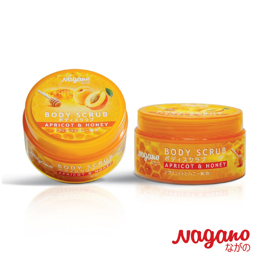 Kem Tẩy Tế Bào Chết Mật Ong Và Tinh Dầu Hạt Mơ Nagano Japan 100g - Tẩy tế bào chết dành cho da mặt và toàn thân.