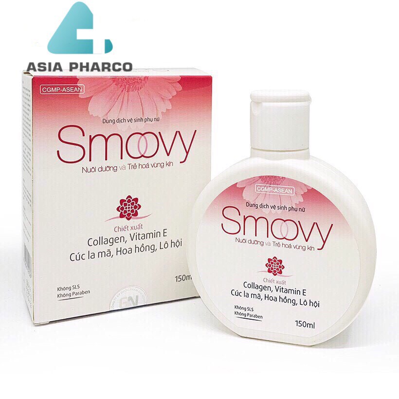 Dung Dịch Vệ Sinh Phụ Nữ Trẻ Hoá Vùng Kín Smoovy (150ml)