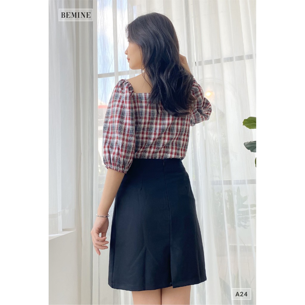 [Mã WABRLOW5 giảm 15% đơn 300K] Chân váy đính nút hông BEMINE VT22DEN | BigBuy360 - bigbuy360.vn