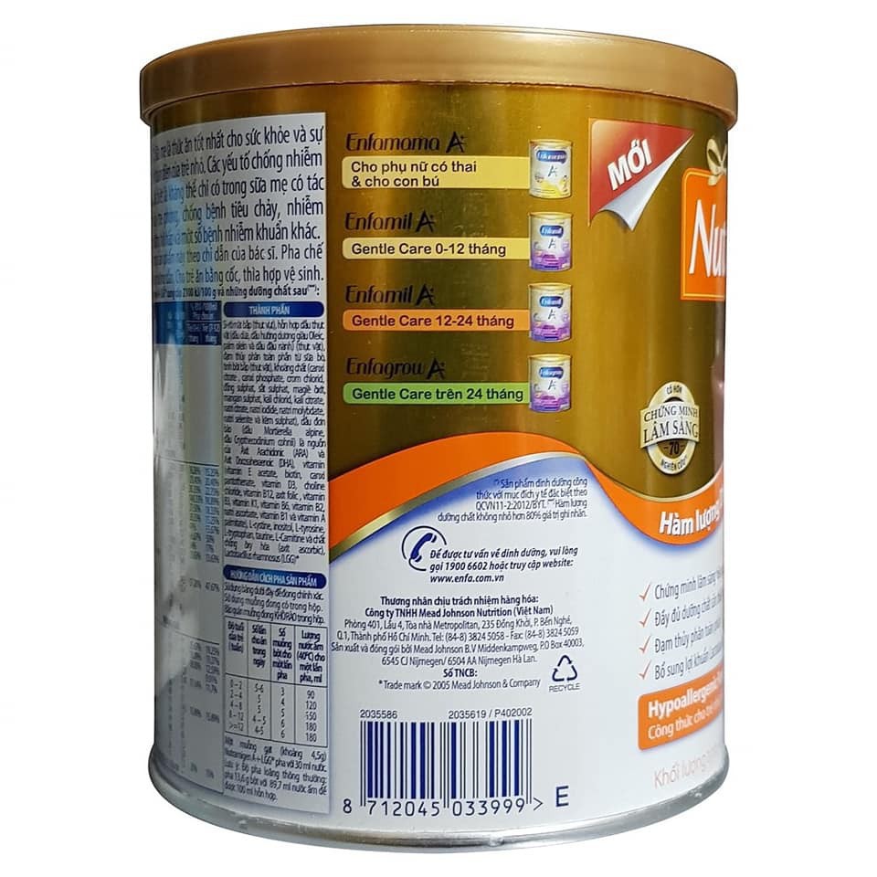 Sữa Enfa Nutramigen LIPIL A+ LLG (400g)