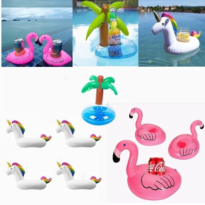 Phao mini đựng cốc hồng hạc kỳ lân đồ chơi bể bơi cho bé