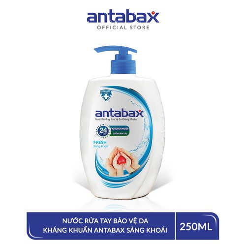 Combo 2 Nước Rửa Tay Bảo Vệ Da Kháng Khuẩn Antabax Fresh Sảng Khoái 250ml