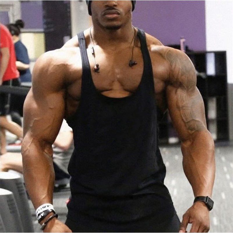 Áo thun nam không tay cổ tròn màu trơn thời trang thoải mái