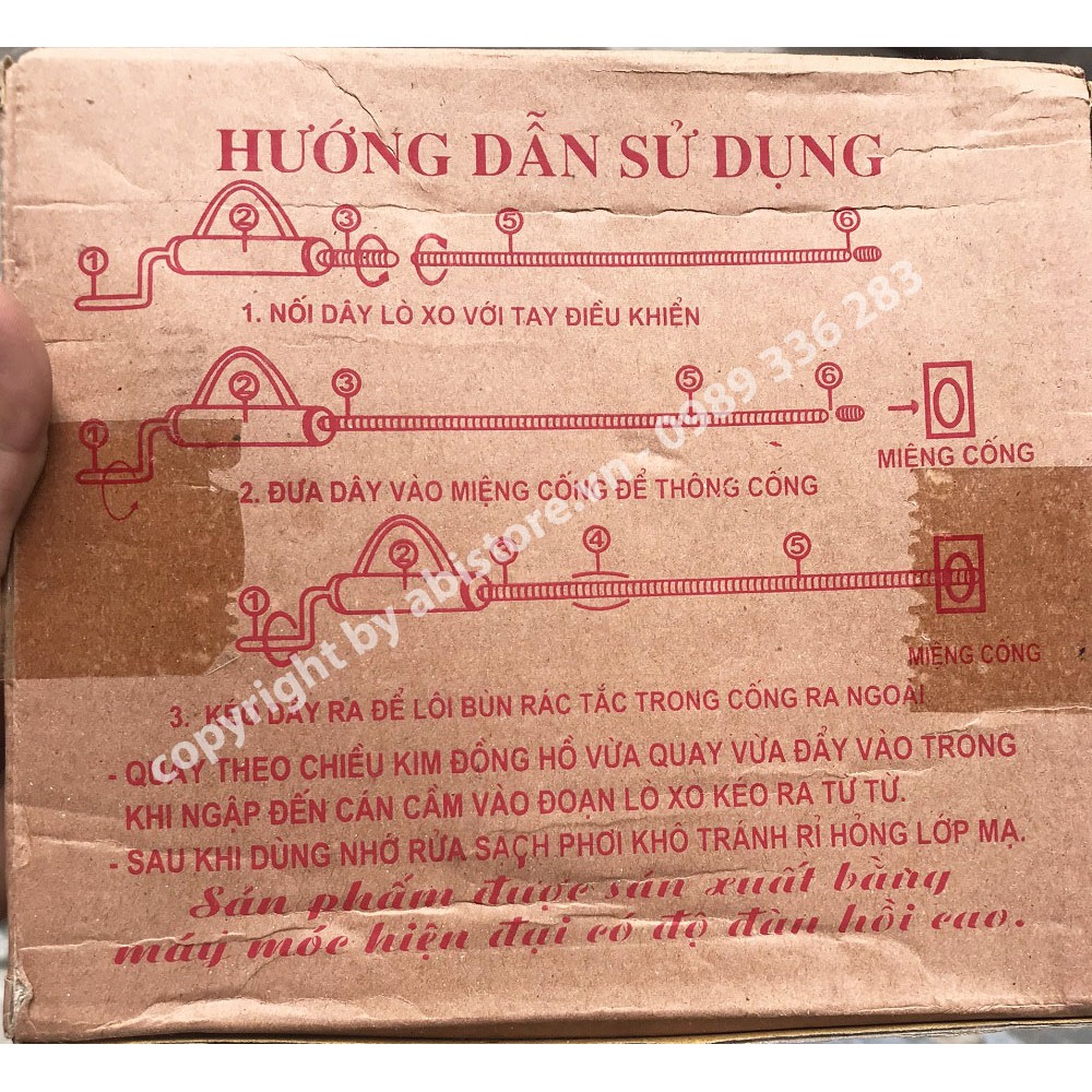 DỤNG CỤ THÔNG TẮC CỐNG 10 MÉT HUY HOÀNG VIỆT NAM, DÂY THÔNG TẮC VỆ SINH CAO CẤP