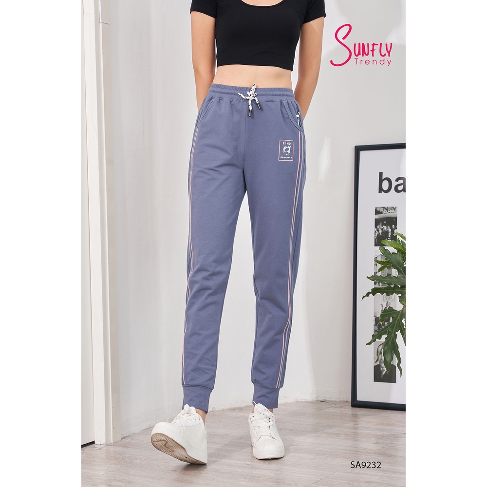 SA9232 QUẦN THỂ THAO SUNFLY CASUAL BO GẤU COTTON DA CÁ
