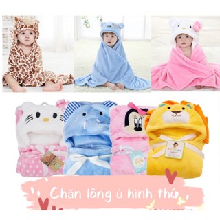 Chăn ủ hình thú mềm mịn ấm áp cho bé