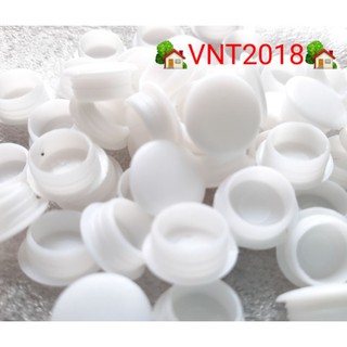2 Nút nhựa bịt lỗ phi 12mm màu trắng, màu đen