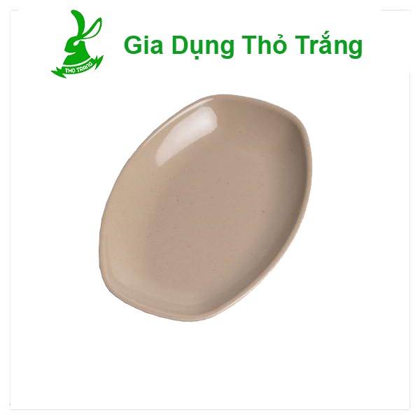 Dĩa vuông màu nâu bo cạnh tròn nhựa melamine Fataco Việt Nam