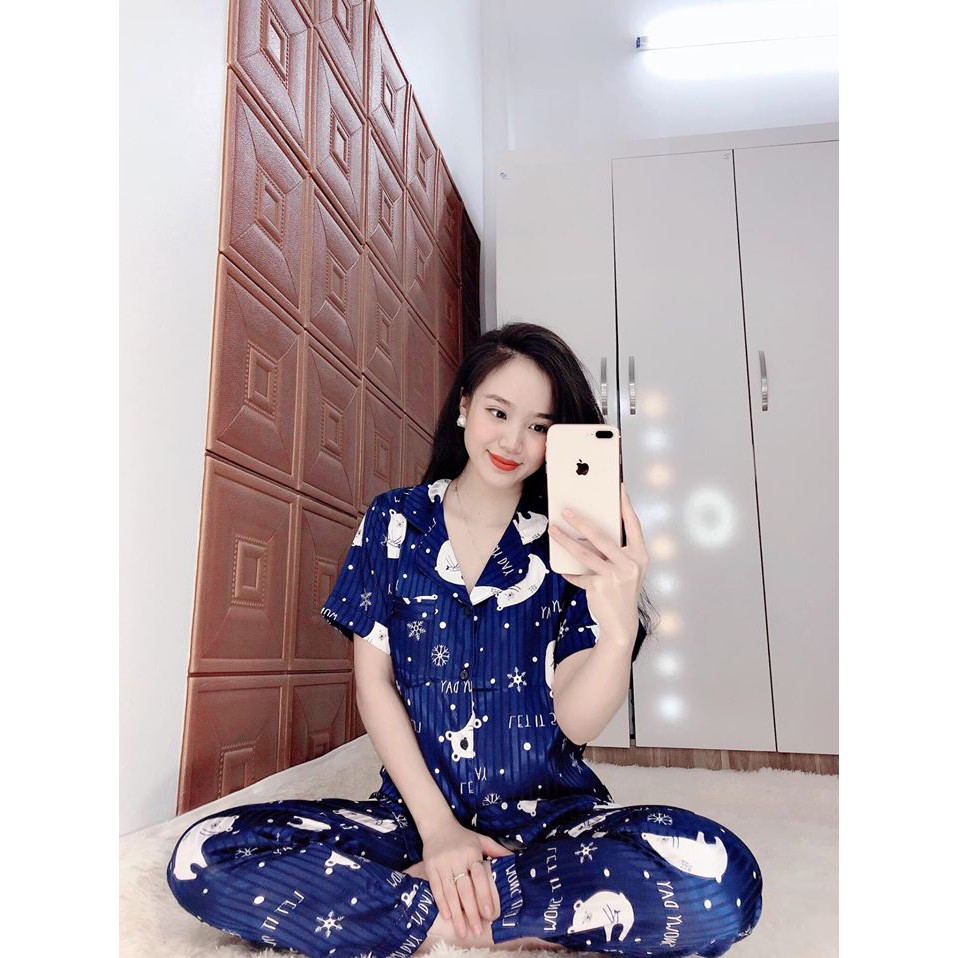 Bộ lụa đẹp🔥FREESHIP🔥 Đồ bộ lụa Gấm hình dâu | BigBuy360 - bigbuy360.vn