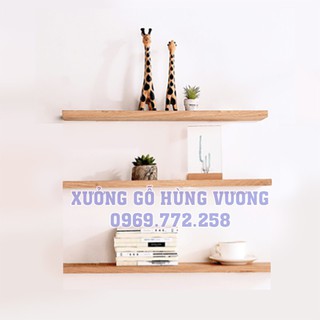 Bộ Kệ Gỗ Tự Nhiên (15cm x 50cm) Trang Trí Treo Tường 3 Thanh Ngang (DIY) - Gỗ Thông Tự Nhiên 100%