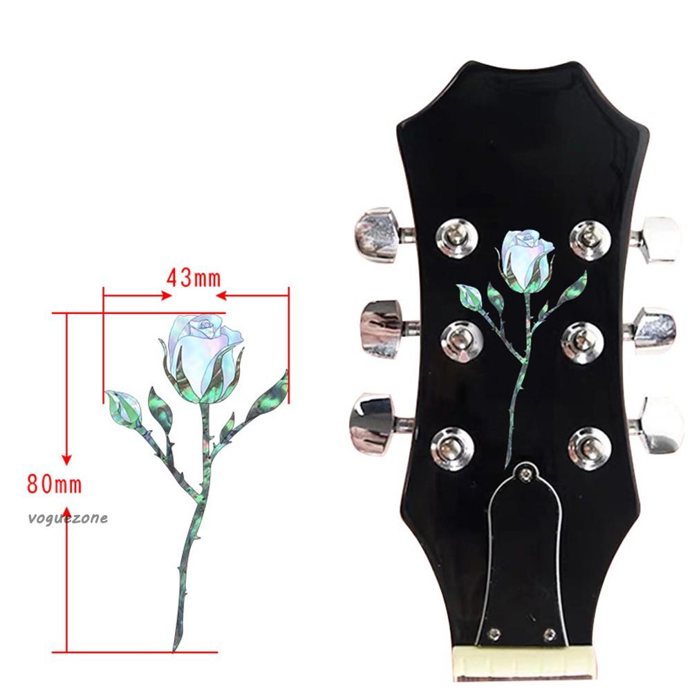 #VOGUEZ#Guitar Sticker Decal Blue Rose Decal Guitar Guitar Neck Headstock Sticker