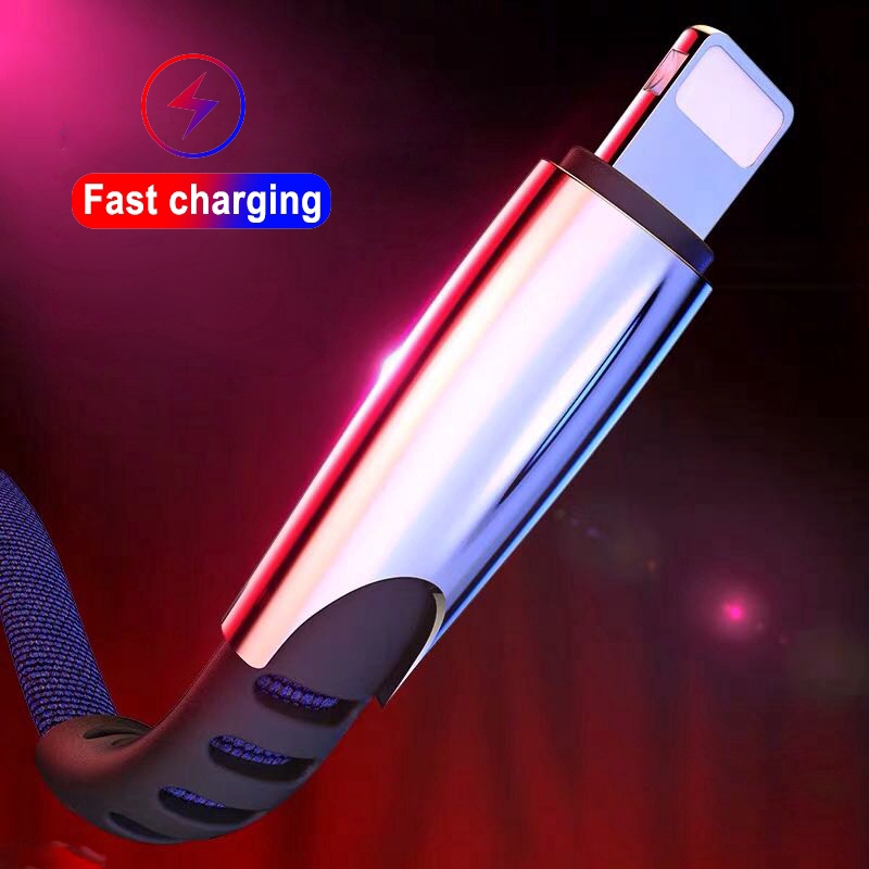 Cáp Sạc Nhanh Dây Bện Bằng Hợp Kim Nhôm Cổng Type C &amp; Micro USB Cho iphone