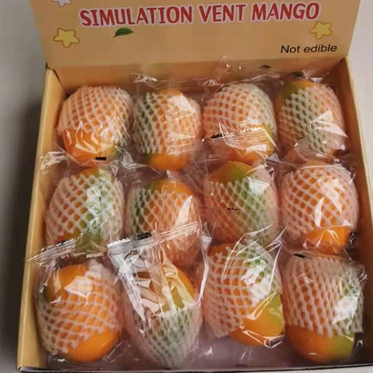 SQUISHY Hình Quả Xoài Chính Vàng Quả Xoài Xanh Lét Kèm Bọc Mềm Mịn Chậm Tăng đáng yêu mochi slime có hư