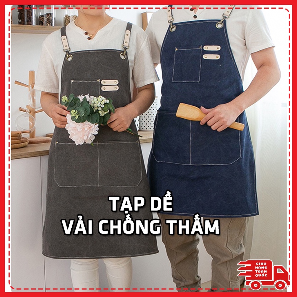 Tạp Dề Bartender Cao Cấp Loại 1 Dày Dặn, Tạp Dề Đồng Phục, Barista Pha Chế Nhà Hàng, Khách Sạn, Hiệu Cắt Tóc