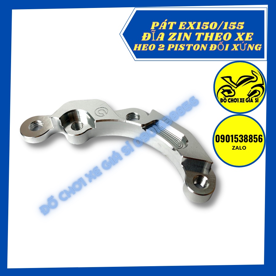 Pát trước Ex 150 đĩa zin theo xe Xài heo 2 Piston đối xứng Nissin/Adelin/Fando