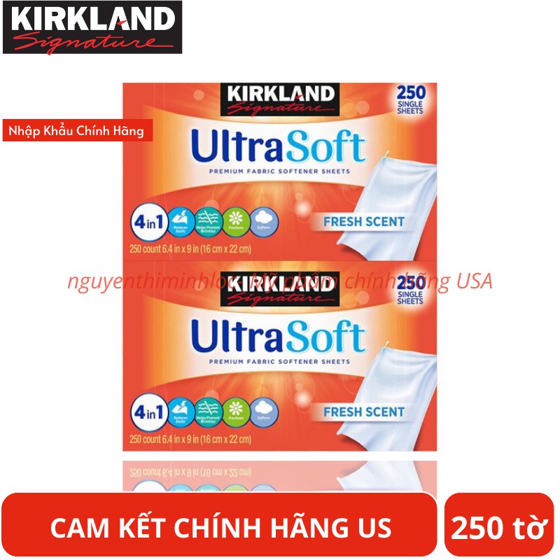 Giấy thơm quần áo Kirkland 250 tờ của Mỹ