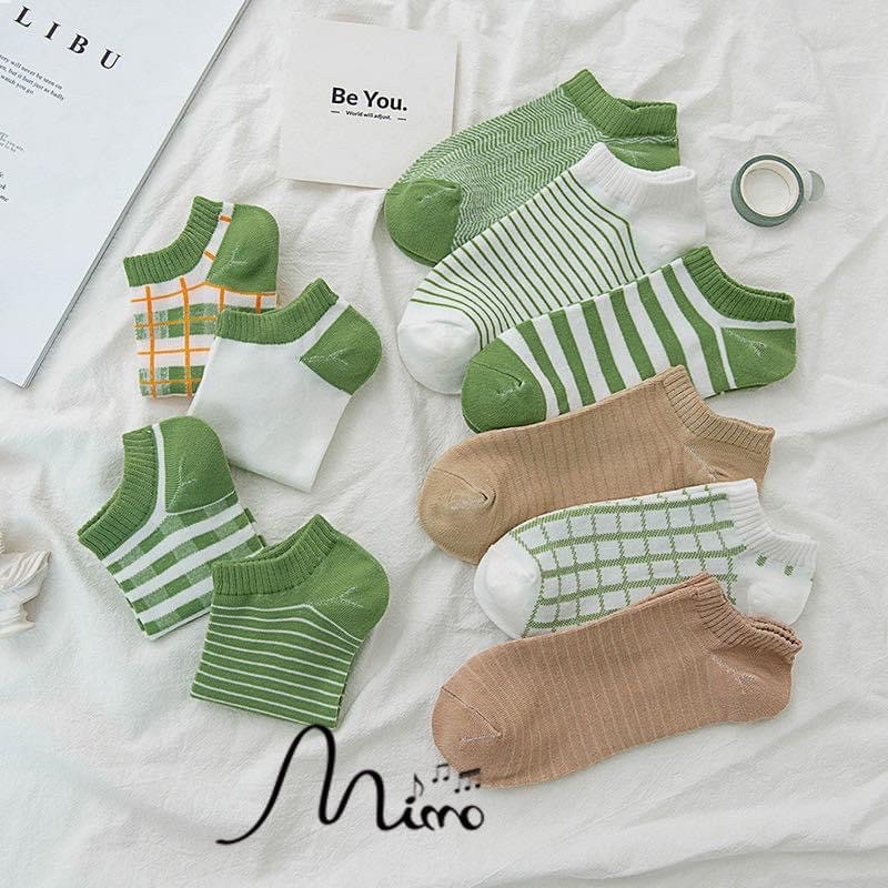 Tất vớ nữ cổ ngắn màu vintage trẻ trung cực xinh, chất liệu thấm hút mồ hôi co giãn 4 chiều chống hôi chân
