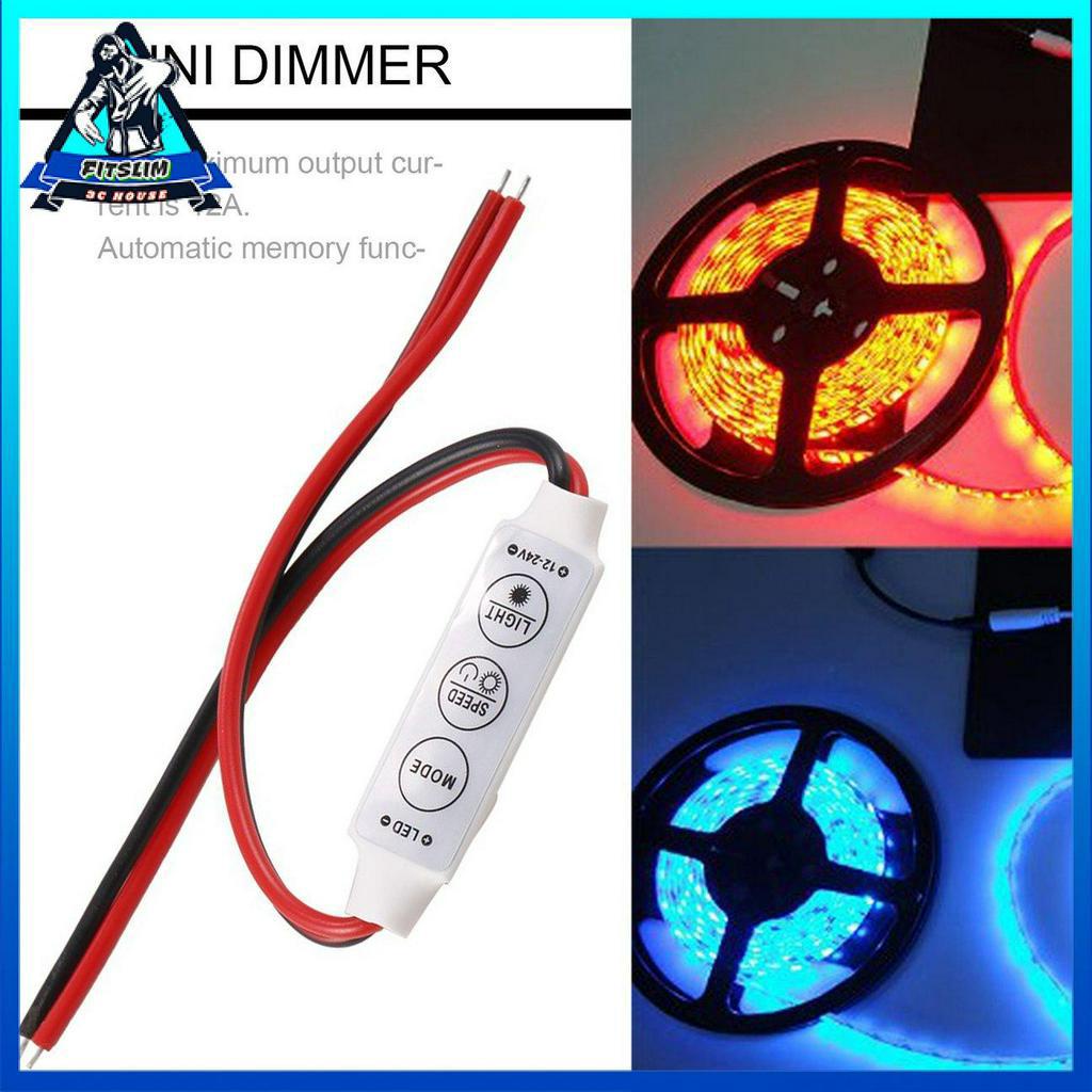 Thiết Bị Điều Khiển Độ Sáng Đèn Led Một Màu Mini 12v 12a Cho Đèn Led 5050 / 3528