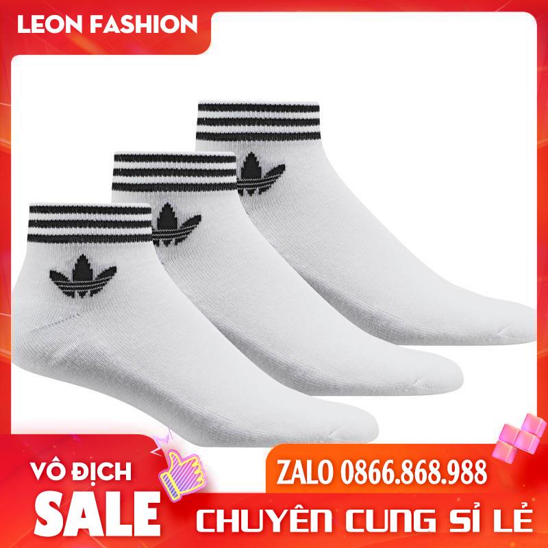 Tất ADIDAS Cổ Ngắn 3 Sọc [ Hàng loại 1 ] Vớ thể thao dệt kim cao cấp 95% Coton hạn chế mùi hôi và thông thoáng