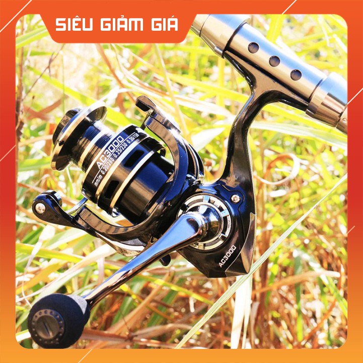 Máy Câu Cá Full Kim Loại Tay Quay Inox Deukio AC 2000 - 7000 chuyên câu lure câu ngâm - ĐỒ CÂU NGỌC HẢI