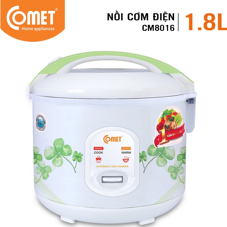 Nồi cơm điện nắp cài 1,8L COMET - CM8016