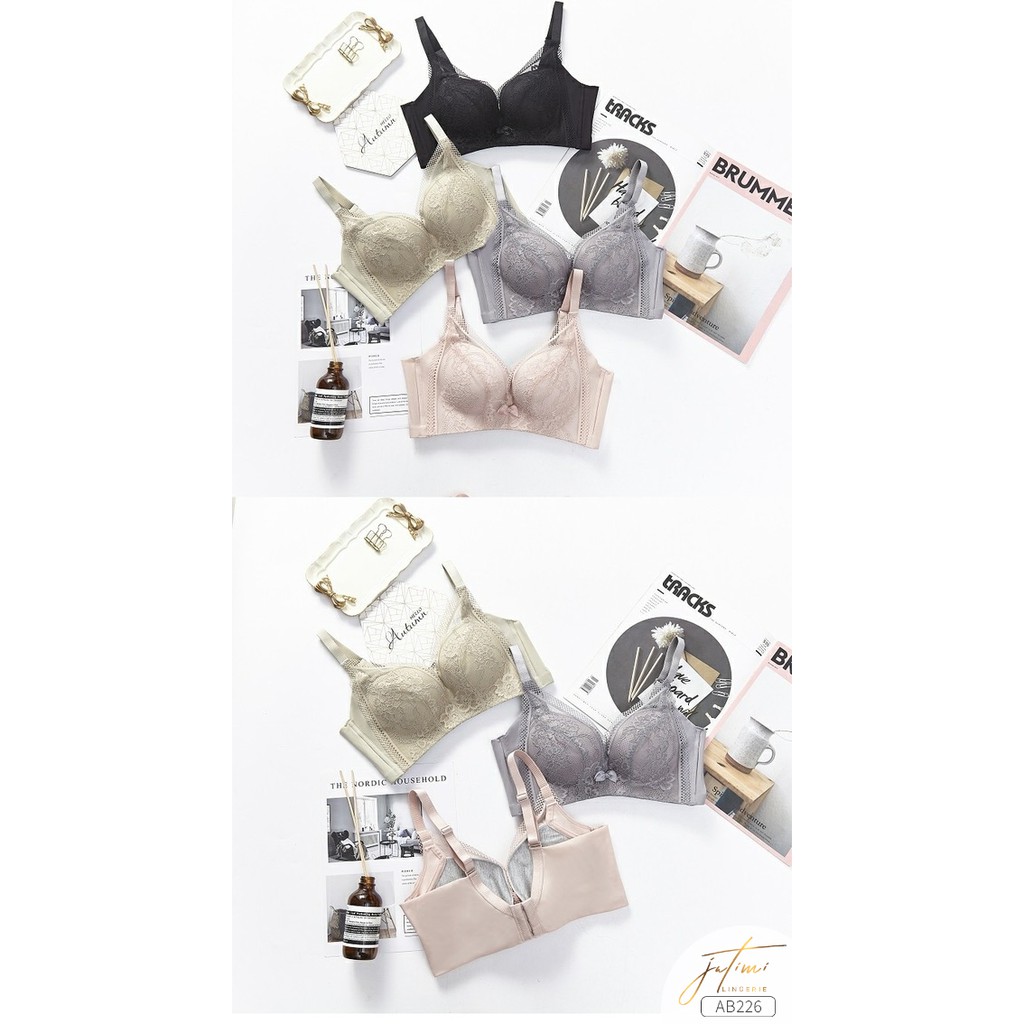 Áo ngực Just Bra mút dày không gọng, họa tiết ren thanh lịch AB226 | BigBuy360 - bigbuy360.vn
