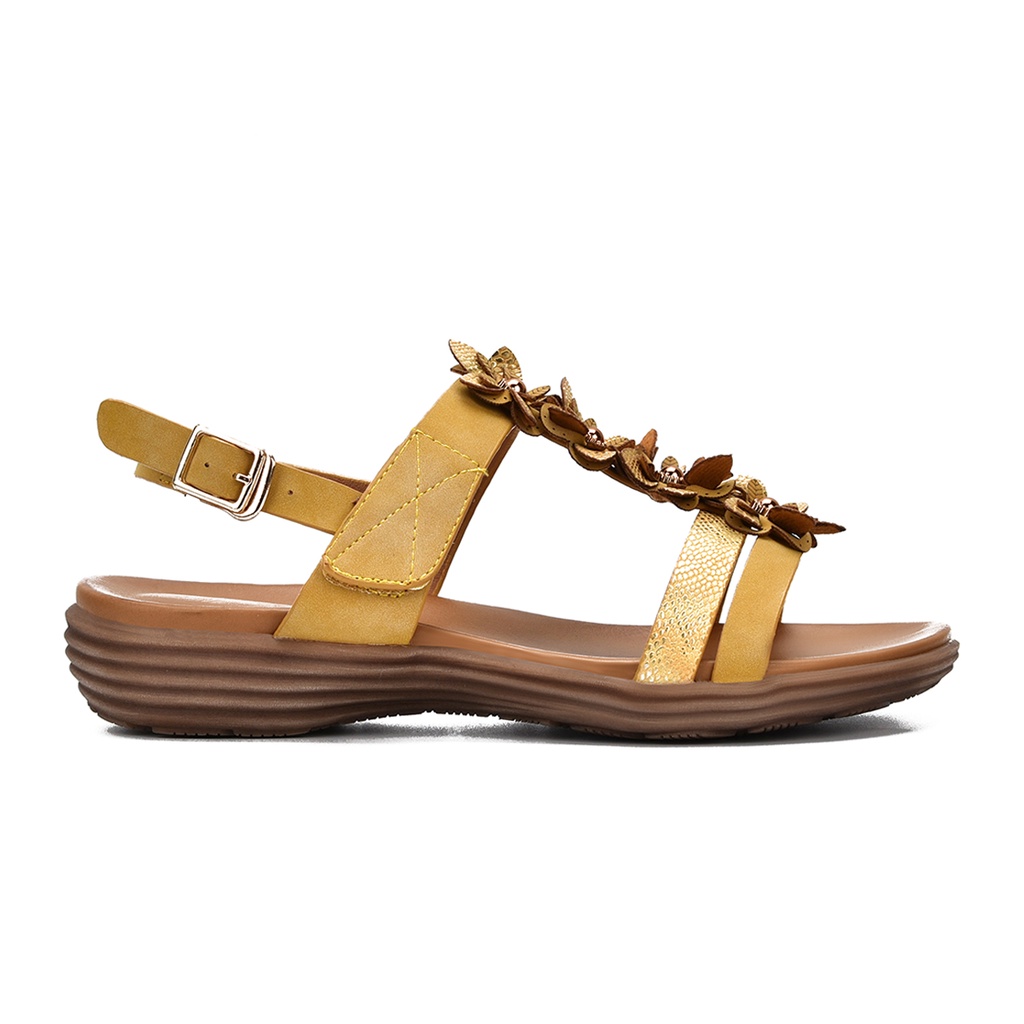 Giày Sandal nữ Zucia thiết kế quai ngang T Strap đính nơ xinh xắn  đế bằng 3cm dễ di chuyển - SHL42