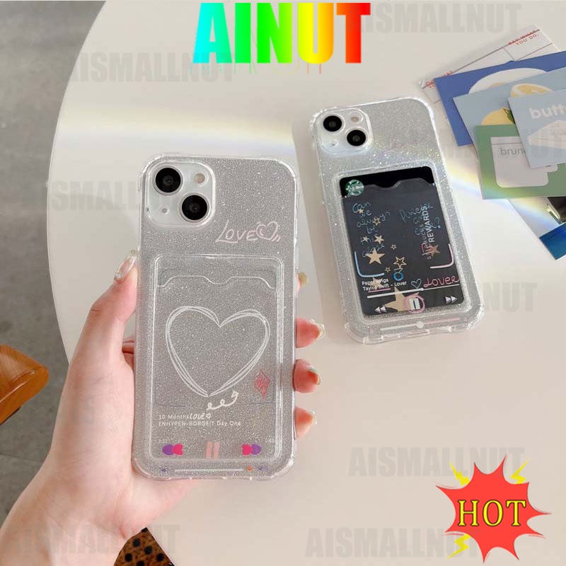 Ốp Điện Thoại TPU Silicon Mềm Chống Bụi Bẩn Chống Sốc In Họa Tiết Trái Tim Dành Cho IPhone 13 11 12 Pro Max 7 8 Plus X XR Xs Max