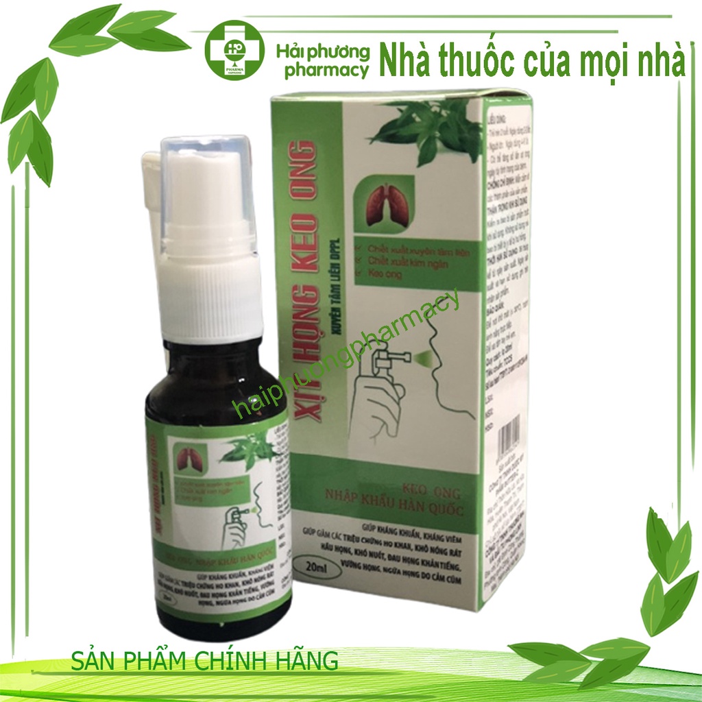 Xịt họng xịt miệng xuyên tâm liên Hàn Quốc - Hỗ trợ làm dịu tức thời các cơn đau họng, ngứa rát họng, triệu chứng ho.