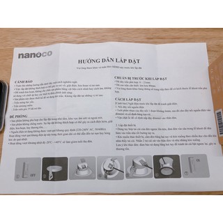 đèn led downlight 5w âm trần nanoco -phi 90