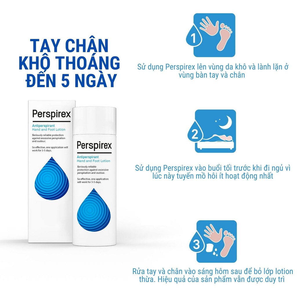 Dung Dịch Khử Mùi Perspirex Antiperspirant Ngăn Mồ Hôi Cho Tay Và Chân 100ml