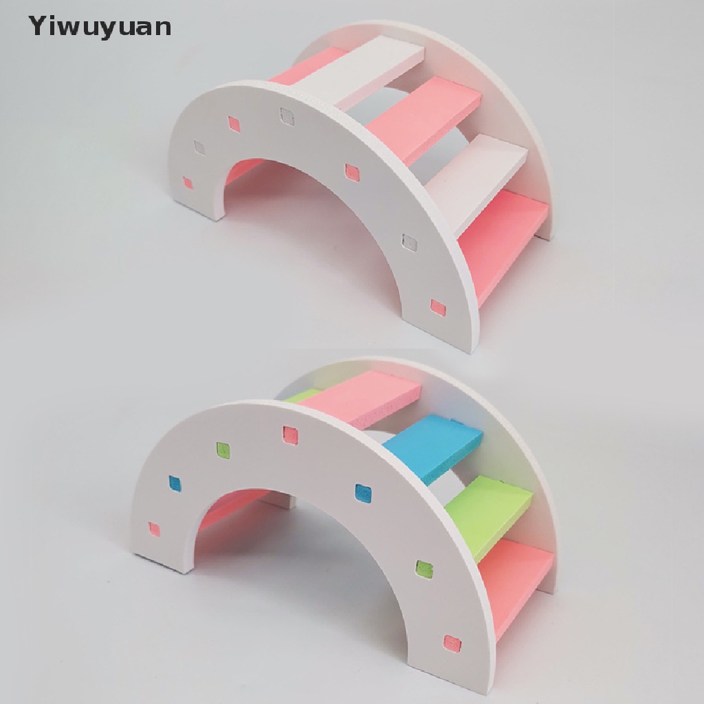 Xích Đu Đồ Chơi Bằng Gỗ Màu Cầu Vồng Cho Chuột Hamster