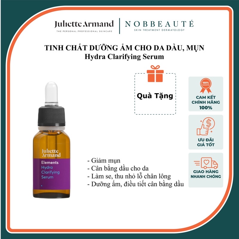 Tinh chất dưỡng ẩm cho da dầu mụn Hydra Clarifying Serum Juliette Armand