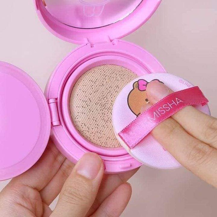Phấn nước trang điểm cho da căng bóng tự nhiên khỏe khoắn Missha Glow Tension Line Friends Edition màu 21 (Hàn Quốc) | BigBuy360 - bigbuy360.vn