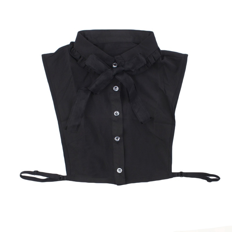 Cổ áo sơ mi giả phối bèo thời trang thanh lịch cho nữ