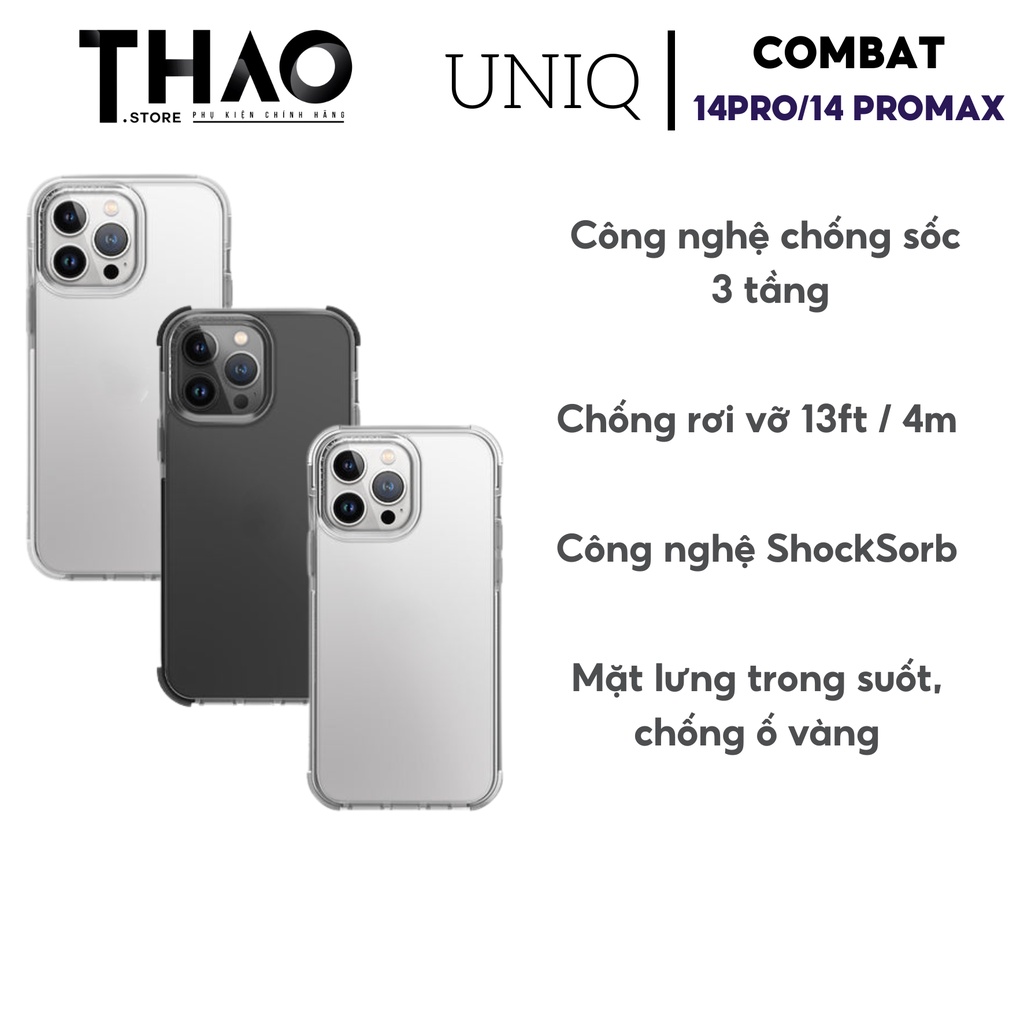 ỐP UNIQ Combat 14PLUS/ 14PRO/ 14PROMAX