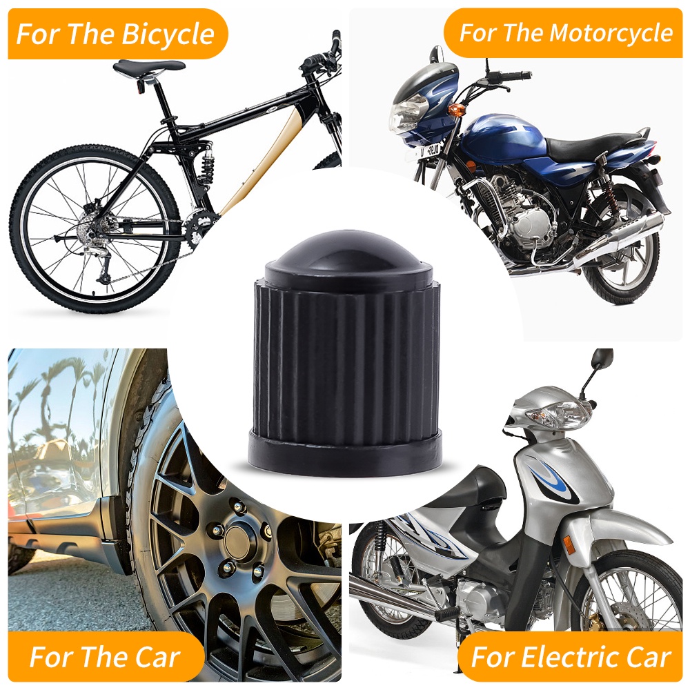 Bộ 10 Vỏ Bọc Van Bánh Xe Hơi / Xe Máy / Xe Đạp Mini Bằng Nhựa Chống Bụi