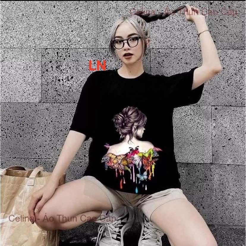 Áo phông 5d cô gái quay lưng ❤ Áo Phông Cotton Co Giãn Siêu hót hít