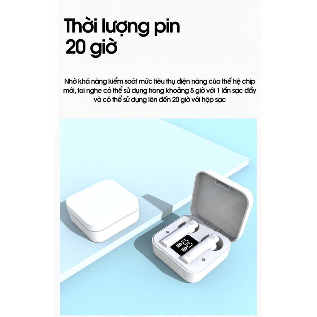 Tai nghe bluetooth PKCB312 nhét tai True Wireless cảm ứng vân tay thông minh - Hàng chính hãng