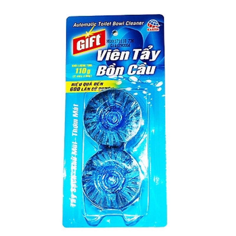 Viên Tẩy Bồn Cầu Gift 55G Tẩy Sạch-Khử Mùi - Thơm Mát