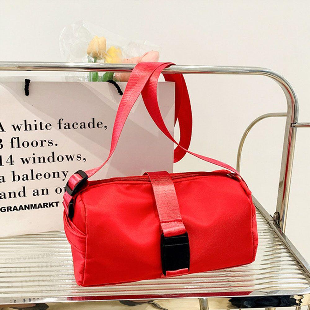 Túi Đeo Chéo Thể Thao Bằng Nylon Màu Sắc Đơn Giản