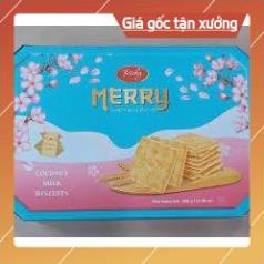 [ICLN9 giảm 5K cho đơn hàng 50k]  BÁNH QUY SỮA DỪA RICHY MERRY XANH COCONUT MILK BISCUITS 396G