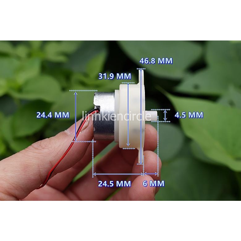 Hàng mới 100% Motor giảm tốc 300 chạy êm 6V - 12V tốc độ 8 - 16.5 vòng/phút làm bàn xoay đèn sân khấu - LK0299