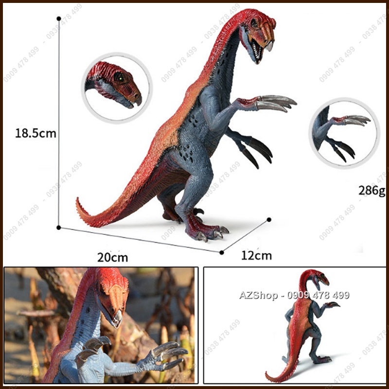 Mô Hình Khủng Long 3 Móng Dài Therizinosaurus - Cao 18cm - 7726.1