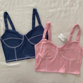 ÁO DÂY CÚP NGỰC PACSUN MÀU XANH / HỒNG HÀNG XUẤT XỊN