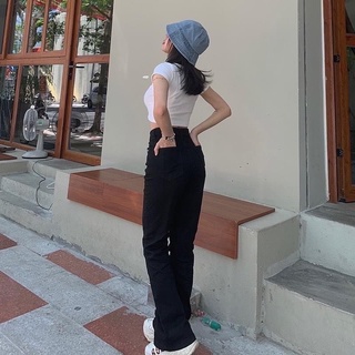 Quần ống loe form dài chất kaki