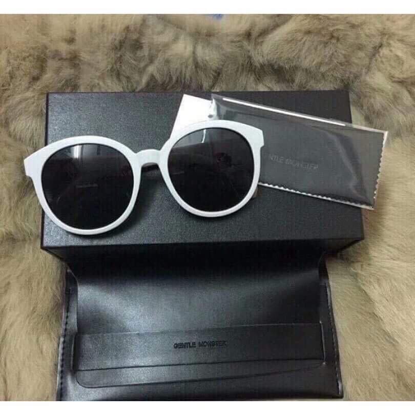 Mắt Kính Mát Thời Trang Form Tròn Trắng K50 Kiểu Dáng Dễ Thương Phong Cách